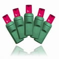 thumbnail image 1 of Queens of Christmas S-70MMBU-4G 70 Count Burgundy Decorative LED Light Set on Green Wire with 4 in. Spacing, 1 of 1