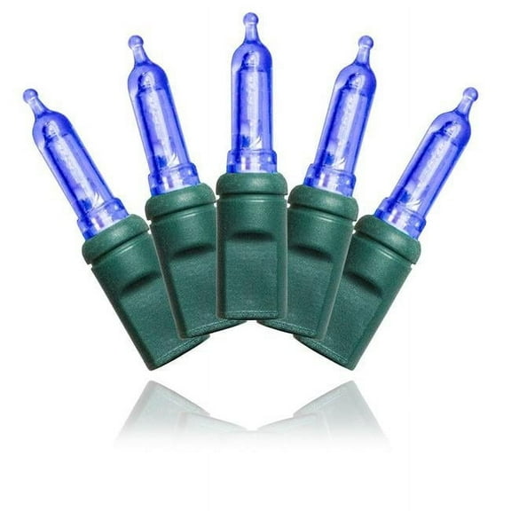 Queens of Christmas S-70T5BL-4G T5 LED String Lights with 4 in. Spacing Wire, Blue & Green - 70 Count