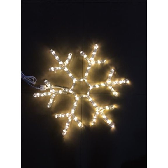 Queens of Christmas SF-SNOWF-18-WW 18 in. Ropelit Snowflake, Warm White