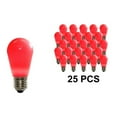 thumbnail image 1 of Queens of Christmas T50-DIM-RETRO-RE-F-25 T50 Frosted Dimmable Replacement Bulb, Red - Pack of 25, 1 of 1
