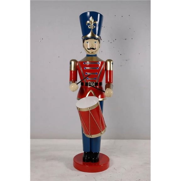 Queens of Christmas TOY-SLDR-06-DRM-RB 6 ft. Soldier Toys with Drum