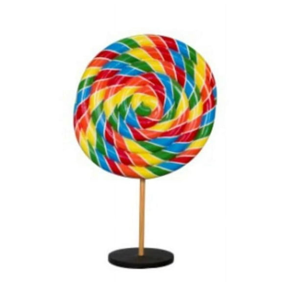 Queens of Christmas WL-CNDYPM-7B-RNBW 7.5 ft. Rainbow Swirl Peppermint Candy Tree with Base