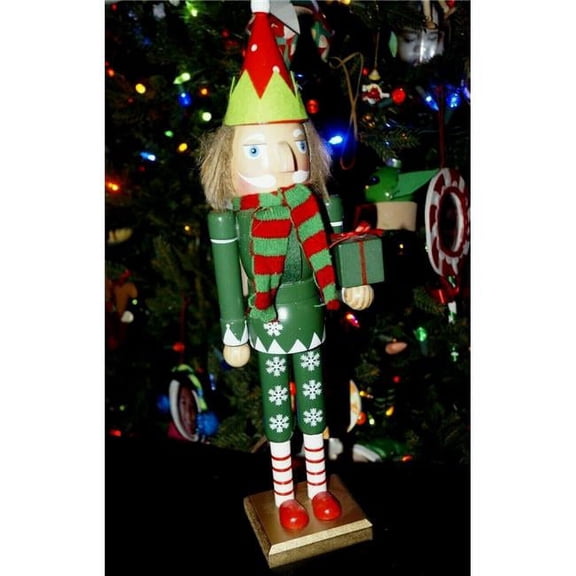 Queens of Christmas WL-ELF-TOY-NTCRCKR Elf Nutcracker Toy