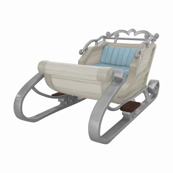 Queens of Christmas WL-ICE-SLGH-2PRS 6.5 ft. 2 Person White Sleigh