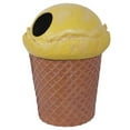 thumbnail image 1 of Queens of Christmas WL-ICECR-TCAN-YE Yellow Ice Cream Trash Can, 1 of 1