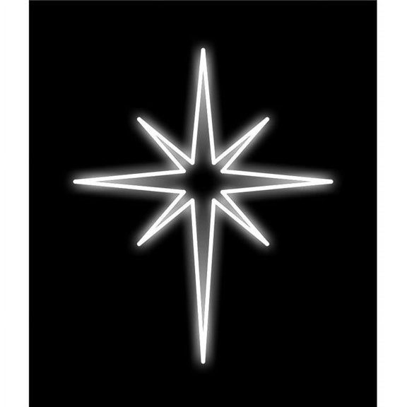 Queens of Christmas WL-MTNF-BTHSTR-03-PW 3 ft. Neon Flex Bethlehem Star, Pure White