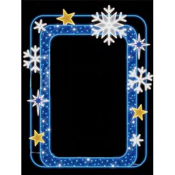 Queens of Christmas WL-MTNF-PO-FRM-SFK-BL 9 ft. Blue Snowflake Photo Op Frame