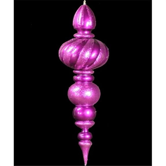Queens of Christmas WL-ORN-38.5-PU 38.5 in. Purple Plastic Oversized Shatterproof Finial