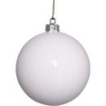thumbnail image 1 of Queens of Christmas WL-ORN-BLKS-100-WH-UV 10 mm Shiny White Ball Ornament with Wire & UV Coating, 1 of 1