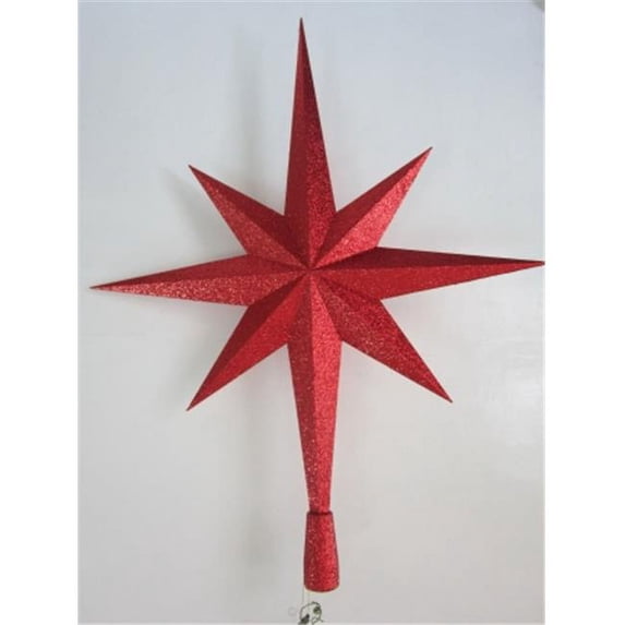 Queens of Christmas WL-TOPPER-16-RE WL-TOPPER-16-RE; 16'' Red Star Tree Topper