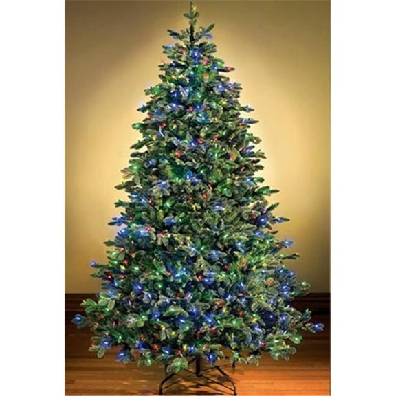 Queens of Christmas WL-TRSQ-12-L5M Prelit 12 ft. UV Sequoia Tree 1015 Tips Lit with 400 5 Multi LEDs