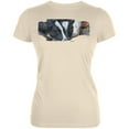 thumbnail image 1 of Queens of the Dairy Farm Cows Juniors Soft T Shirt Cream SM, 1 of 1