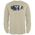 thumbnail image 1 of Queens of the Dairy Farm Cows Mens Long Sleeve T Shirt Sand X-LG, 1 of 1