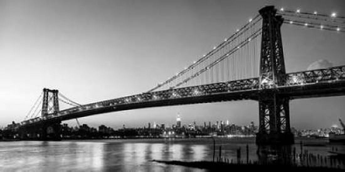 Queensboro Bridge and Manhattan from Brooklyn NYC Canvas Art - Michel Setboun (10 x 20)