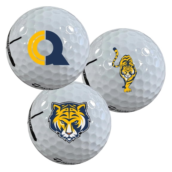 Queensborough Community College Tigers Logo Edition Taylormade Distance+ Golf Balls 12-Pack (Dozen)