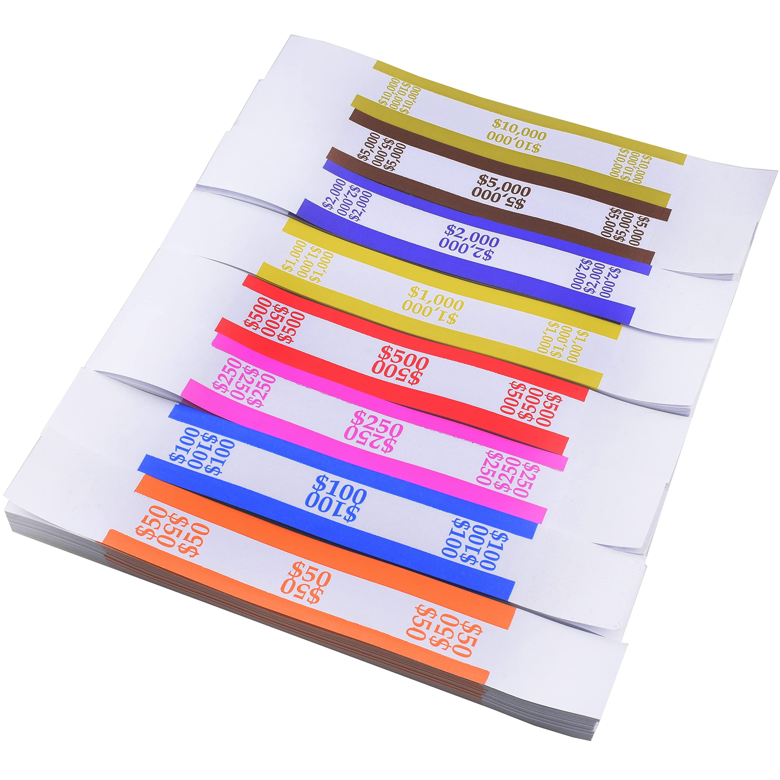 Queensell Pack of 800 Money Bands for Cash, Currency Straps, Money