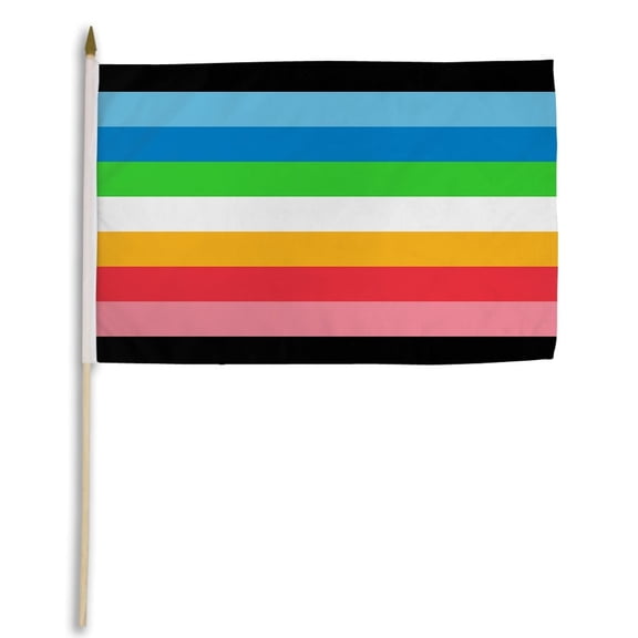 Queer 12x18in Stick Flag