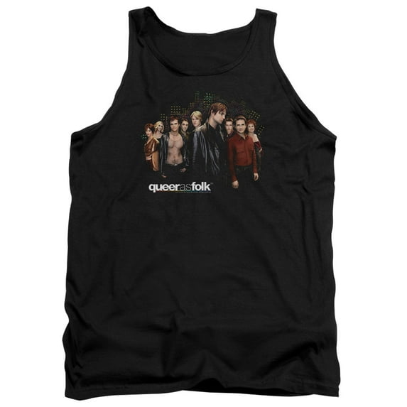 Queer As Folk Title Adult Tank Top Black