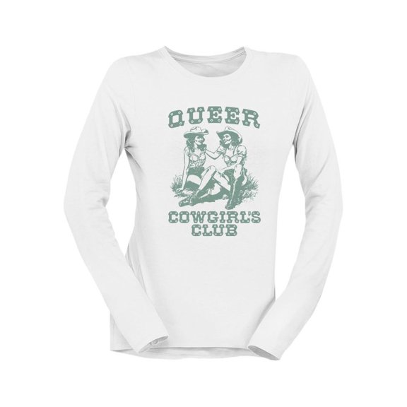 Queer Cowgirl Pride Western Tee Long Sleeve Women's