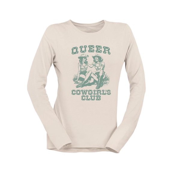 Queer Cowgirl Pride Western Tee Long Sleeve Women's