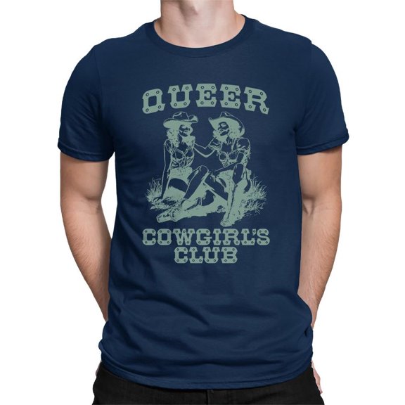 Queer Cowgirl Pride Western Tee T-shirt Color Men's