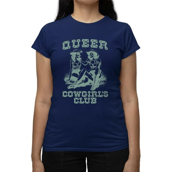 Queer Cowgirl Pride Western Tee T-shirt Color Women's