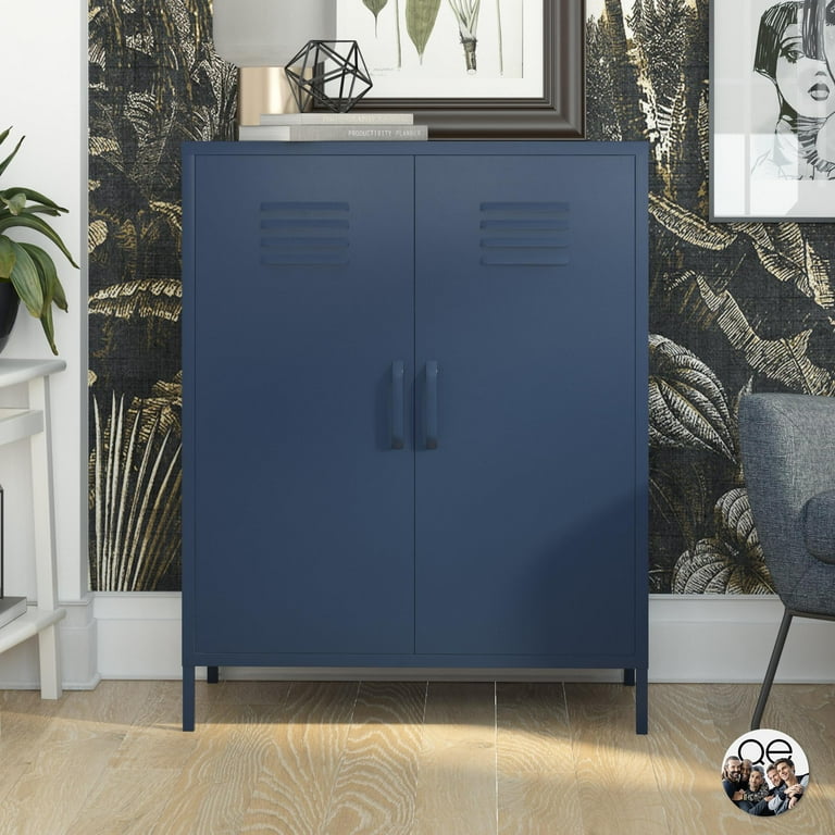 Queer Eye Bradford 2 Door Metal Locker Cabinet Navy