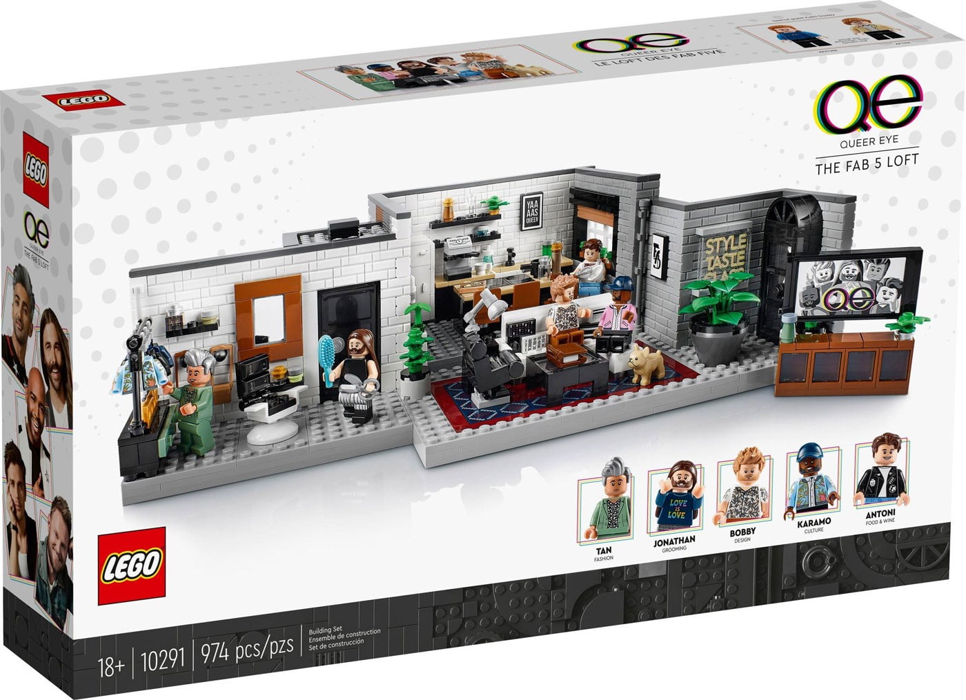 Queer Eye The Fab 5 Loft Set LEGO 10291