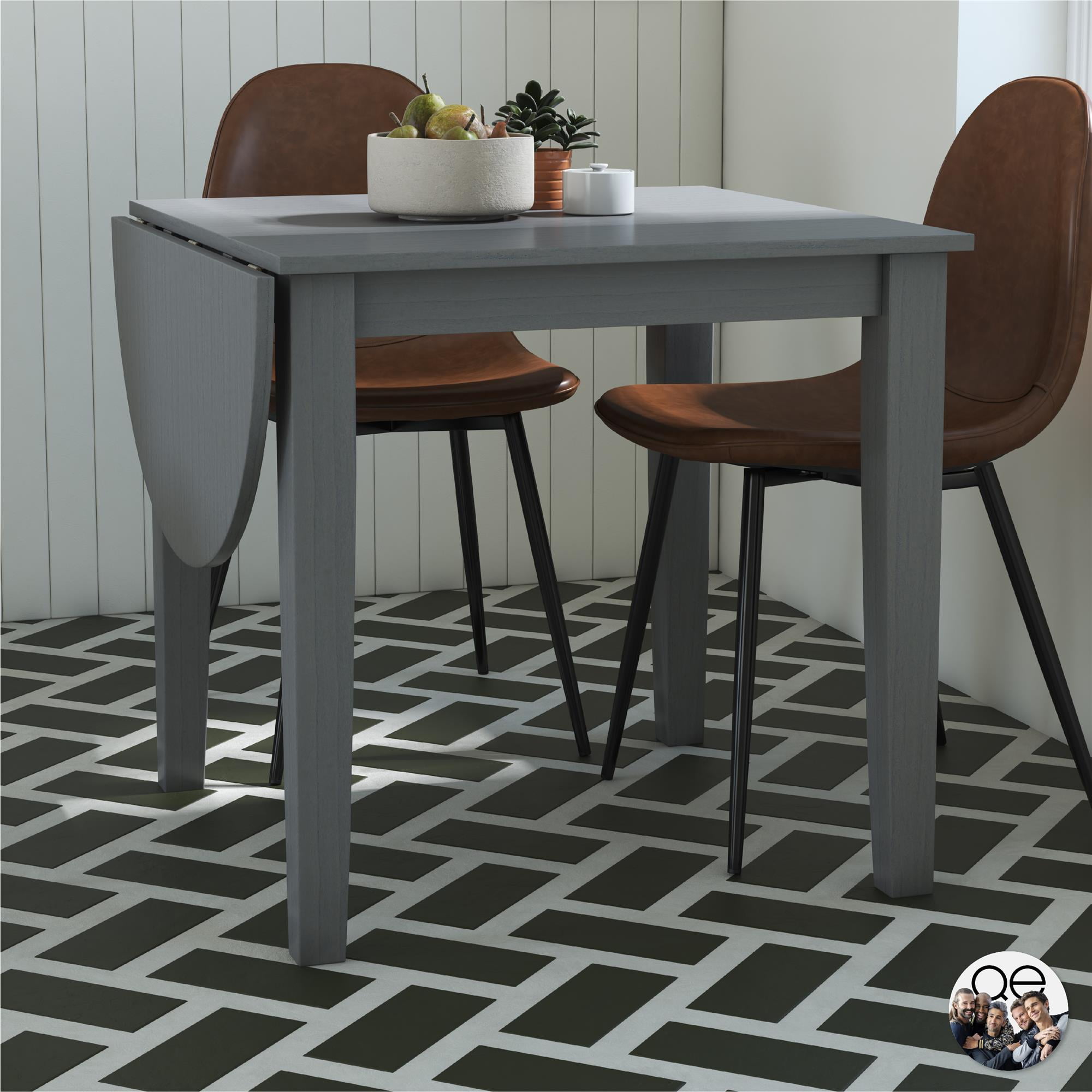 Queer Eye Wynn Drop Leaf Table, Gray