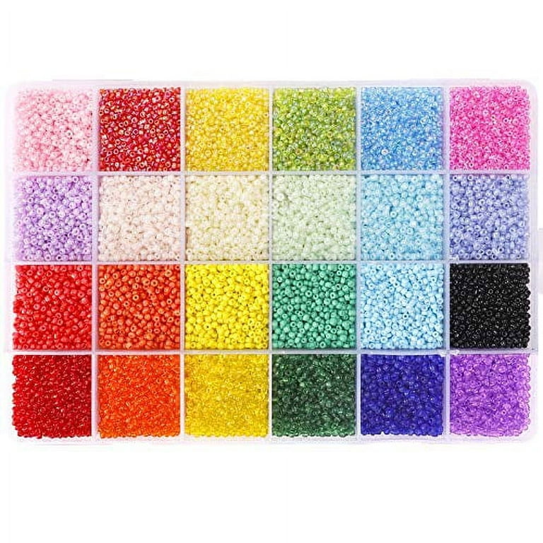 14400pcs Glass Seed Beads 24 Colors Small Beads Kit Bracelet Beads For  Jewelry Making