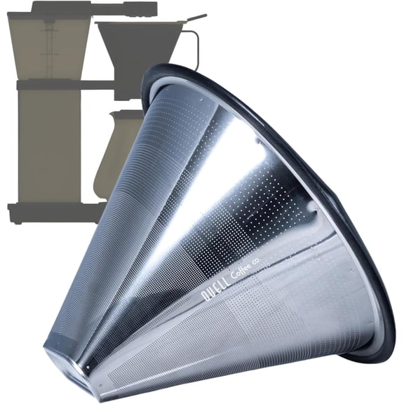 Quell Reusable #4 Coffee Filter for SimplyGoodCoffee and Technivorm Moccamaster KBGV, KBT Makers - Easy to Clean High Grade Stainless Steel, Dishwasher Safe Design Brew Sustainably