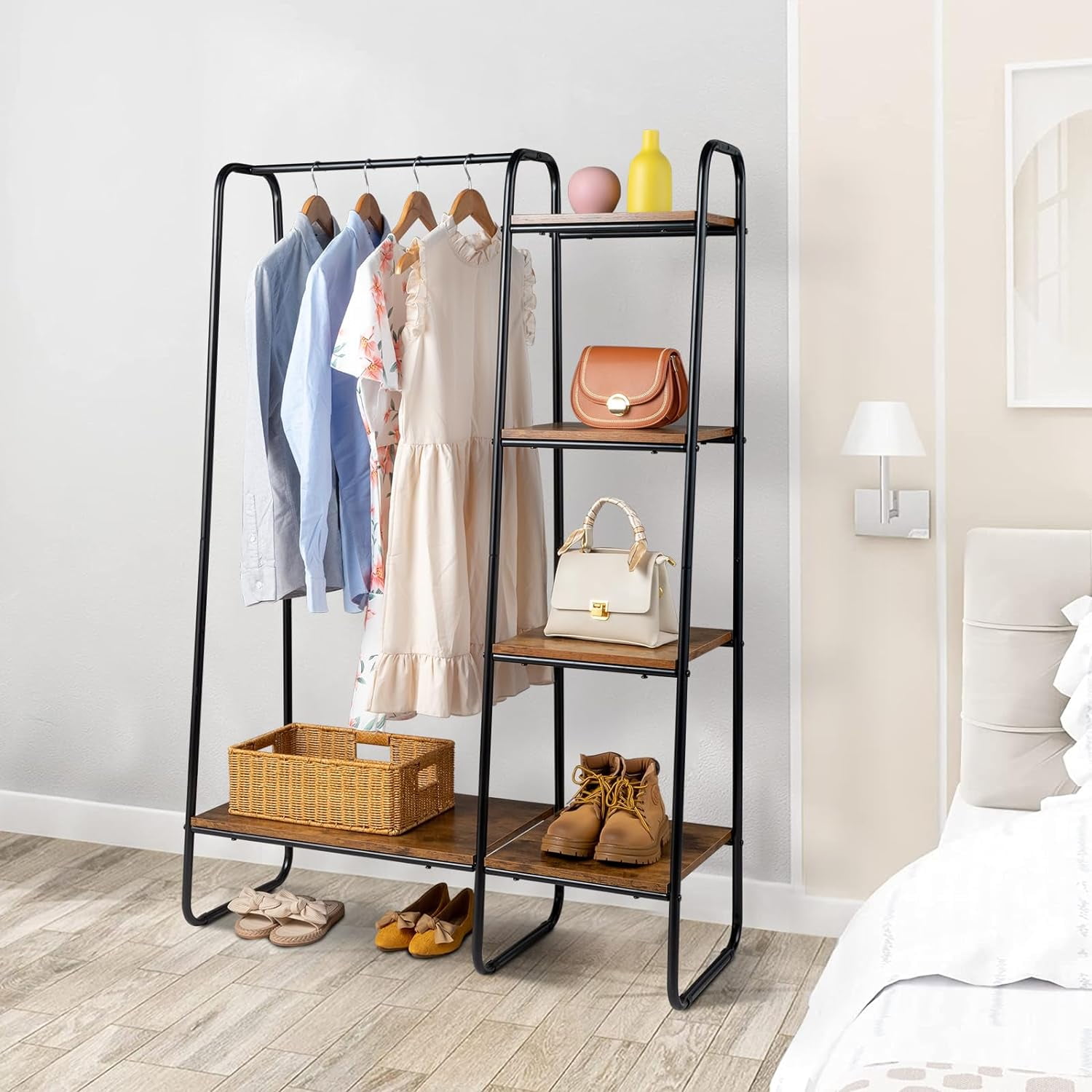 QuellQuest Clothes Rack Clothing Rack, Freestanding Garment Rack Coat ...