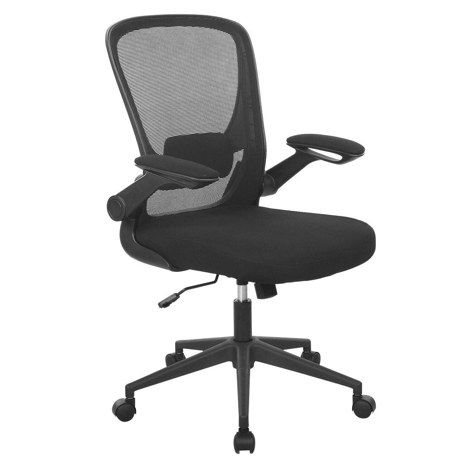 Black Mesh Ergonomic Swivel Office Chair with Adjustable Arms