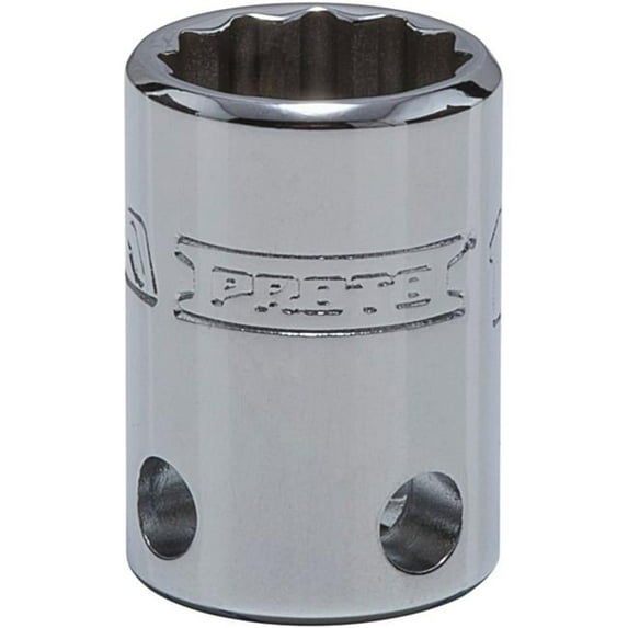 Queller Wholesale 0.375 in. Drive 14 mm Proto Socket - 12-Point, Deep - Tether Ready, Chrome
