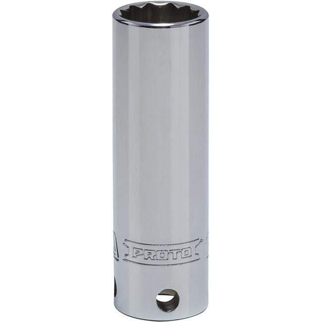 Queller Wholesale 0.375 in. Drive 16 mm Proto Socket - 12-Point, Deep - Tether Ready, Chrome