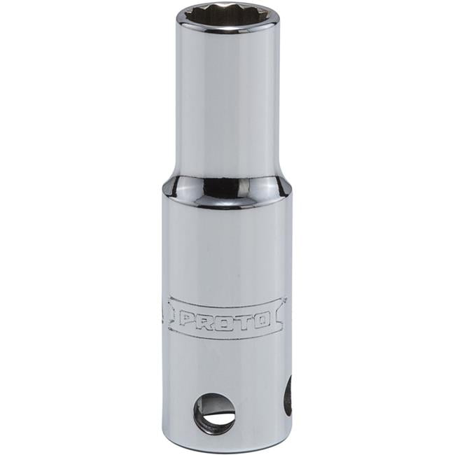 Queller Wholesale 0.375 in. Drive 9 mm Proto Socket - 12-Point, Deep - Tether Ready, Chrome
