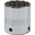thumbnail image 1 of Queller Wholesale  0.5 Drive x 1.312 in. Proto Socket - 12-Point, Standard - Tether Ready, Chrome, 1 of 1