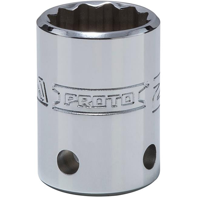 Queller Wholesale 0.5 in. Drive 20 mm Proto Socket - 12-Point, Standard - Tether Ready, Chrome