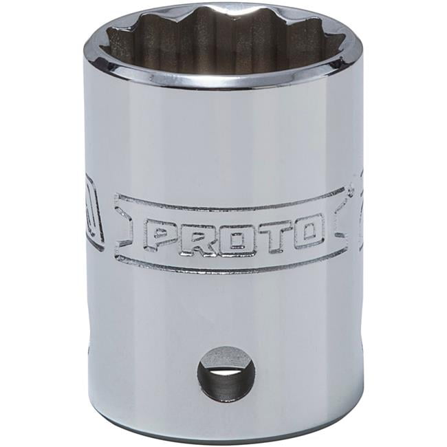 Queller Wholesale  0.5 in. Drive 21 mm Proto Socket - 12-Point, Standard - Tether Ready, Chrome