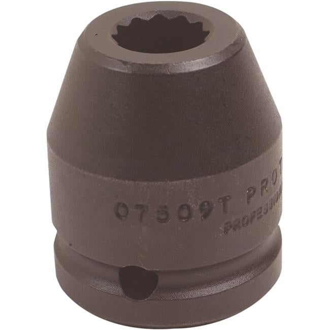 Queller Wholesale 1 Drive x 1.125 in. Proto Impact Socket - 12-Point, Standard, Black Oxide