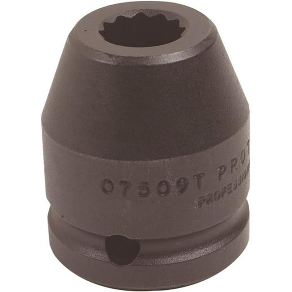 Queller Wholesale 1 Drive x 1.125 in. Proto Impact Socket - 12-Point, Standard, Black Oxide