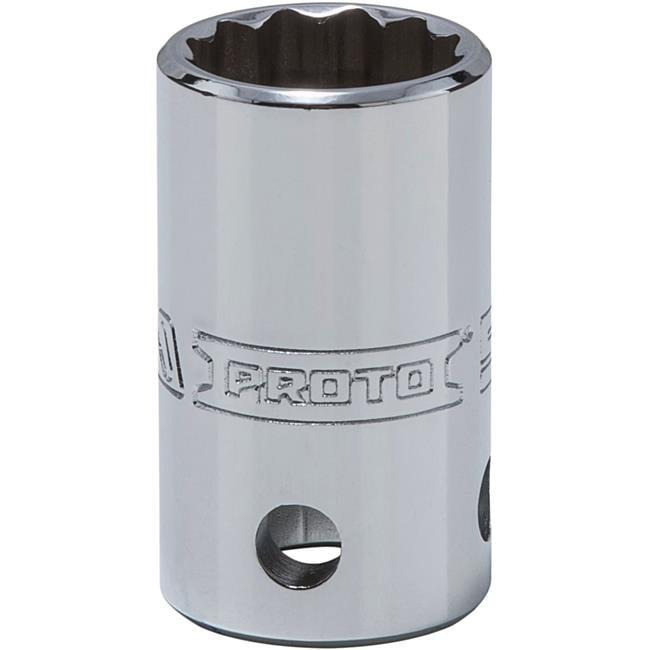 Queller Wholesale J5420-TT 0.5 Drive x 0.625 in. Proto Socket - 12-Point, Standard - Tether Ready, Chrome