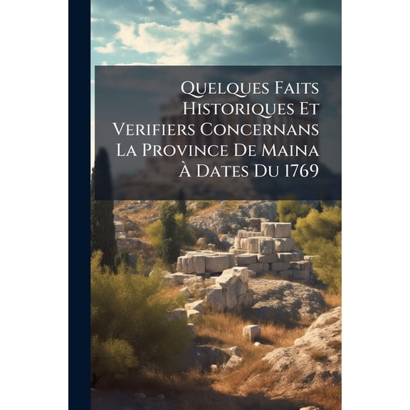 Quelques Faits Historiques Et Verifiers Concernans La Province De Maina  Dates Du 1769 : Faits Qui Se Retachent Principalement a Zanetakis Capetanakis Gregorakis Et  Sa Famille (Paperback)
