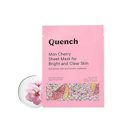 Quench Brightening Korean Sheet Mask with Cherry Blossom Radiance 25 ML