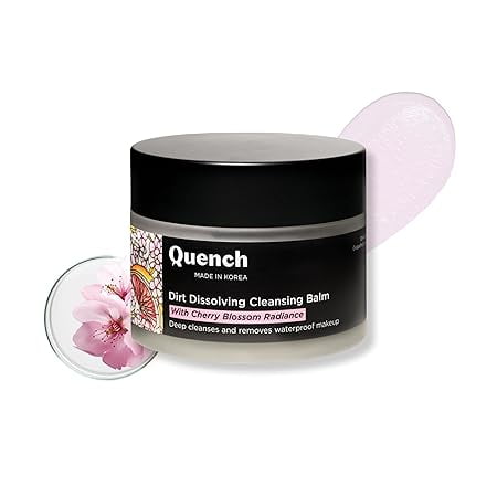 Quench Dirt Dissolving Cleansing Balm with Salicylic acid & Cherry Blossom, Gentle Makeup Remover Balm 50 ML