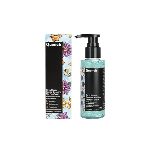 Quench Gentle Cleansing Gel Face Wash with Salicylic Acid & Birch Juice Enzymes 100 ML