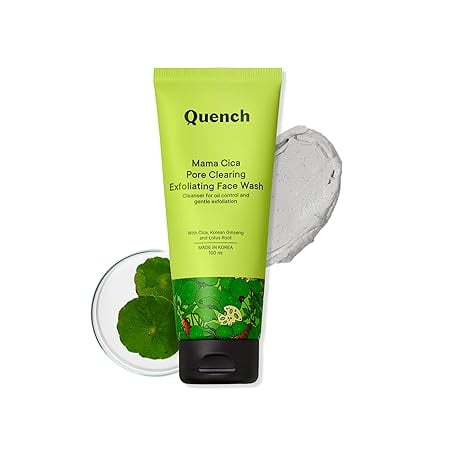 Quench Pore Clearing Exfoliating Face Wash with Cica & Kaolin Clay 100 ML