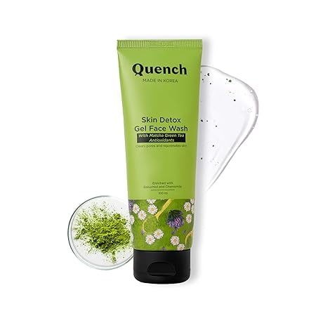 Quench Skin Detox Gel Face Wash with Matcha Green Tea Anti-Oxidants 100ML