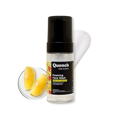 Quench Yuzu Vitamin C Foaming Face Wash for Brighter & Glowing Skin (3X More Vitamin) 100ML