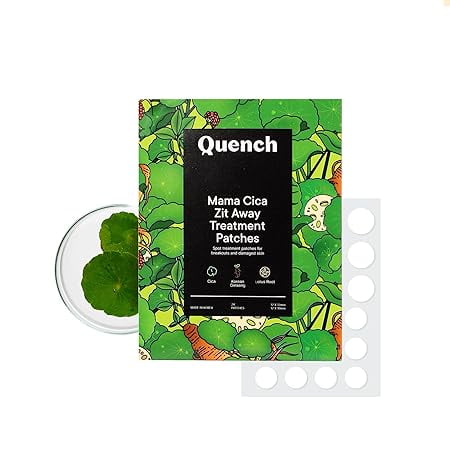 Quench Zit Away Acne Pimple Patches for Face | 24 Hydrocolloid Patches with Salicylic Acid & Cica Herb Repair